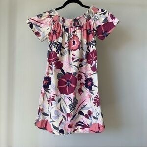 LOFT women’s floral mini summer dress​ size xs open shoulders